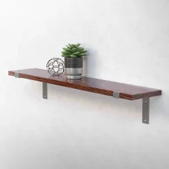 Lot de 4 équerre d'Etagere murale équerre fixation en métal gris
