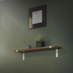 Lot de 4 équerre d'Etagere murale équerre fixation en métal gris