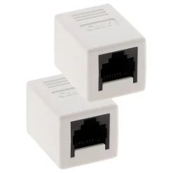 Lot de 2 raccords RJ45 F/F CAT6 - Blanc - Zenitech