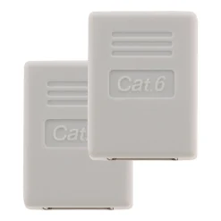 Lot de 2 raccords RJ45 F/F CAT6 - Blanc - Zenitech