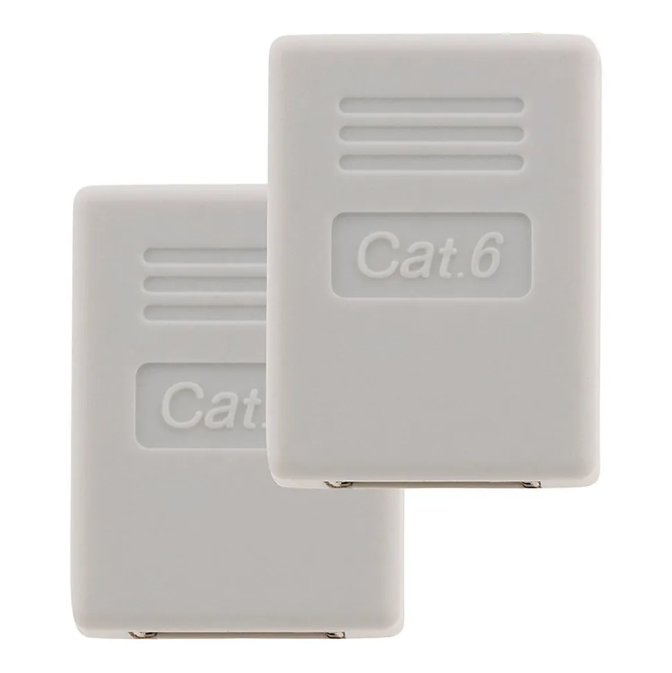 Lot de 2 raccords RJ45 F/F CAT6 - Blanc - Zenitech
