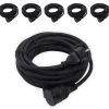 Lot de 6 rallonges 1x16A - 3500W - 10m - Noir - Chacon