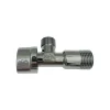 Lot de 1 Robinet vanne d'angle chrome avec rosace 1/2" x 3/8"