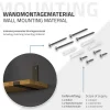 Lot de 4 support d'Etagere murale équerre fixation en métal noir