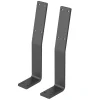 Lot de 2 supports de dossier en acier gris à visser pour siège lit 345x90x50 mm
