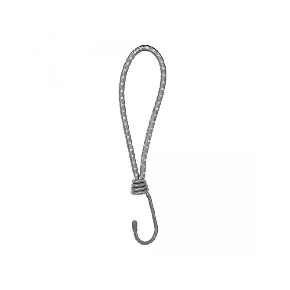 Lot de 25 tendeurs boucle élastique 20cm diam 6mm avec 1 crochet métal