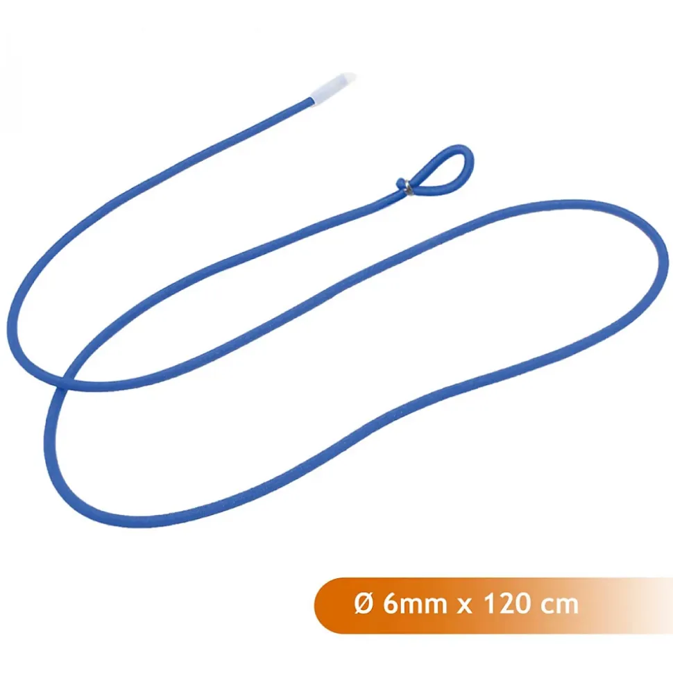 Lot de 10 tendeurs cabiclic - 1 embout et 1 boucle - 120 cm - Bleu - Linxor