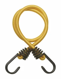 Lot de 2 tendeurs en caoutchouc à crochets, 8mmx60cm, jaune - THIRARD