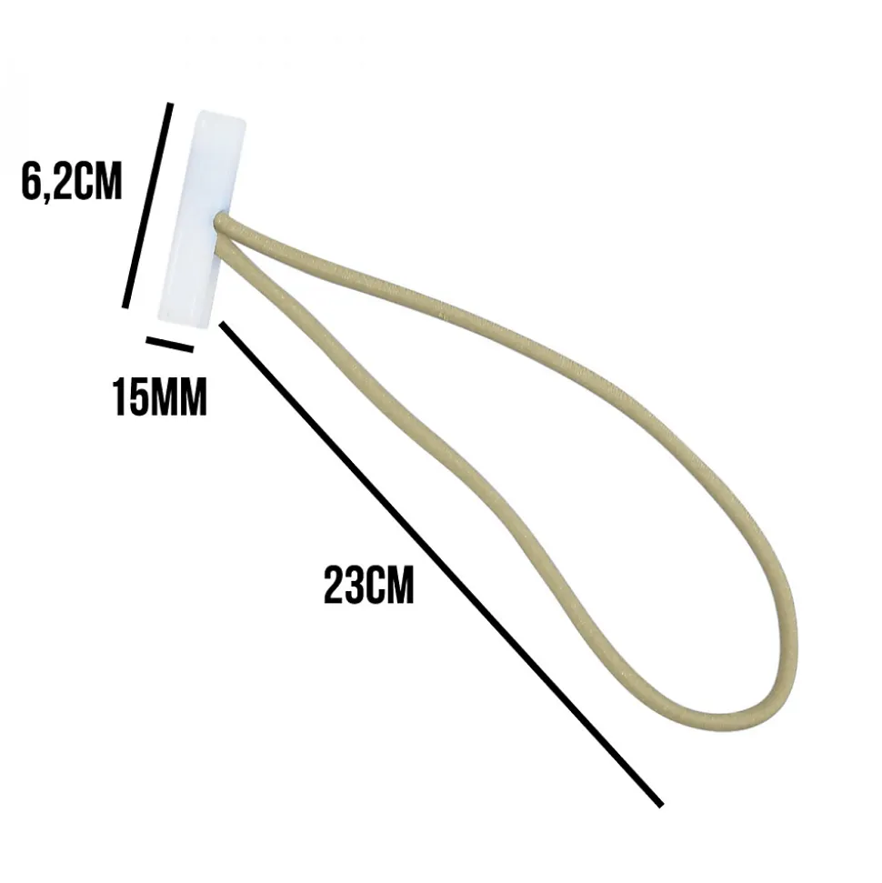 Lot de 10 tendeurs sandows Cabiclic avec embout basculant - Beige - Linxor