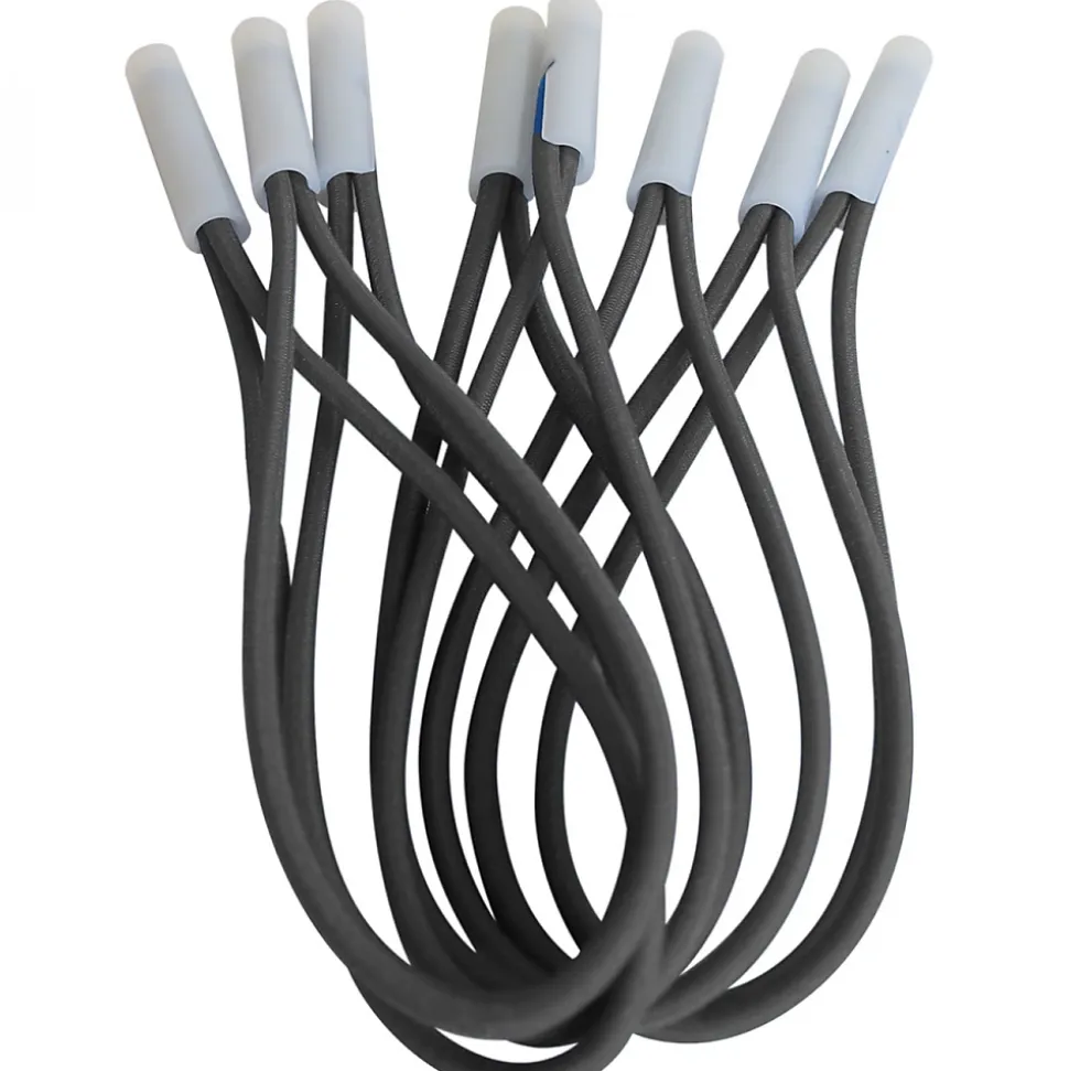 Lot de 10 tendeurs sandows Cabiclic avec embout basculant - Gris - Linxor