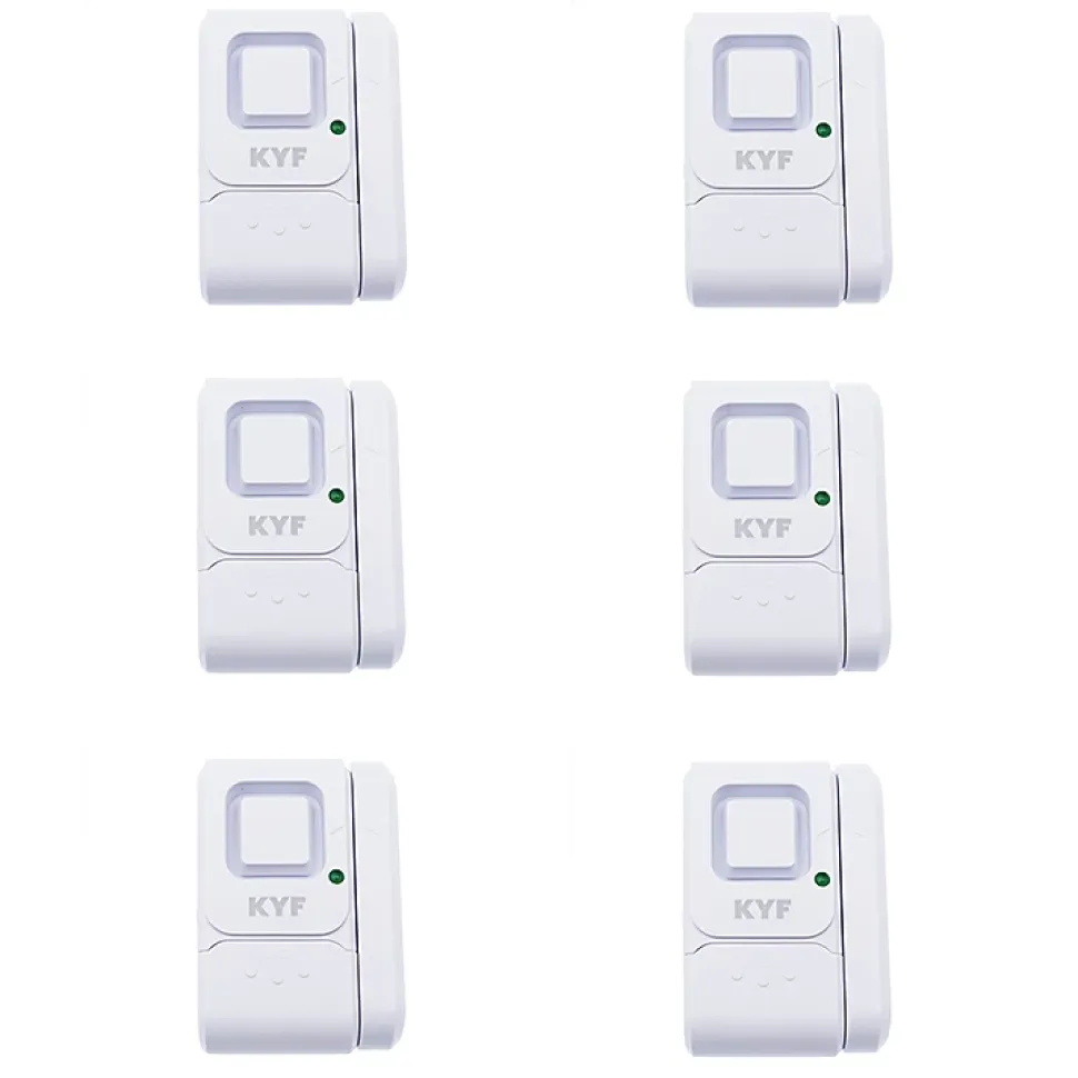 Lot de 6 x Mini alarme fenêtre/porte (Avec fonction carillon)