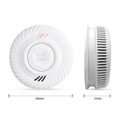 Lot de 2x Détecteur de fumée CE Pile 10 ans scellée connecté Wifi