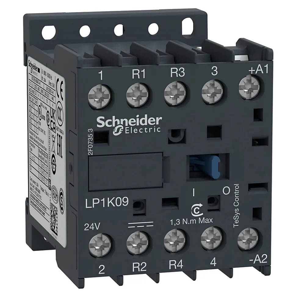 Lp1k09008bd Schneider - Contacteur Tétrapolaire - 2no+2nf - 20a - Bobine 24vcc - Vis