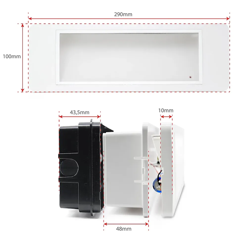 Luminaire de secours anti blackout à encastrer - usage intérieur autonomie 4 heures - Avidsen - 103635