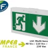 Luminaire sur Source Centrale évacuation IP44 Multitensions Zemper Toledo