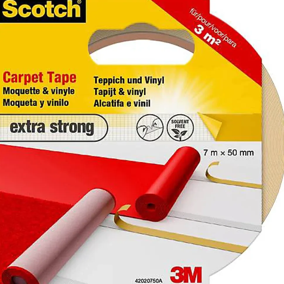 3M 42022050 Ruban adhésif double-face pour tapis Scotch blanc 50 mm x 20 m