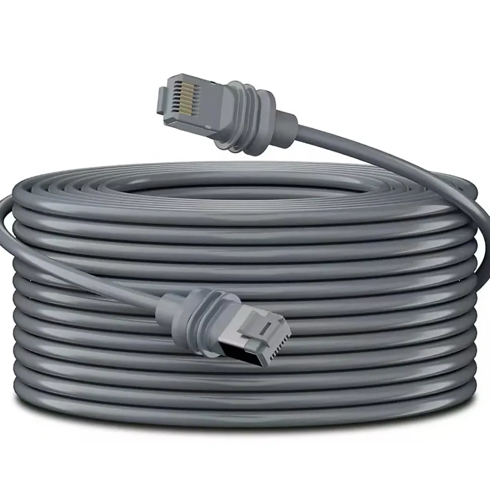 30m Elfcam - Câble Starlink Gen 3, Ethernet Cat6 26AWG, Intérieur/Extérieur, Rallonge pour Starlink Gen 3/Mini