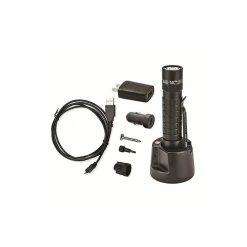 Maglite Lampe torche LED MAG-TAC-R à Batterie rechargeable - tête non-crénelée - Noir