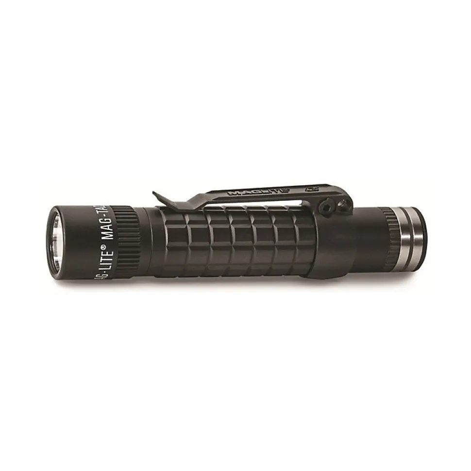 Maglite Lampe torche LED MAG-TAC-R à Batterie rechargeable - tête non-crénelée - Noir