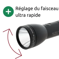 Maglite ML300LX Lampe torche LED 2x piles D - Noir