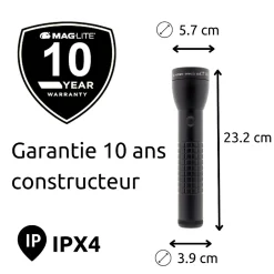 Maglite ML300LX Lampe torche LED 2x piles D - Noir