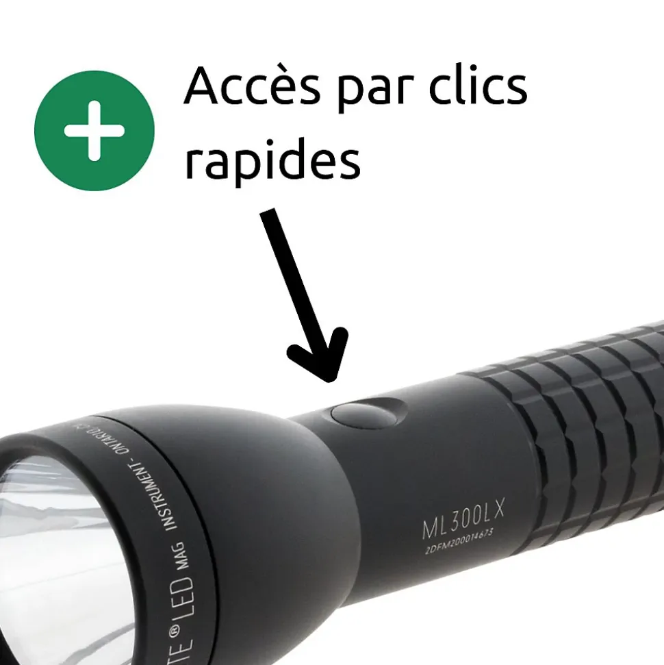 Maglite ML300LX Lampe torche LED 2x piles D - Noir