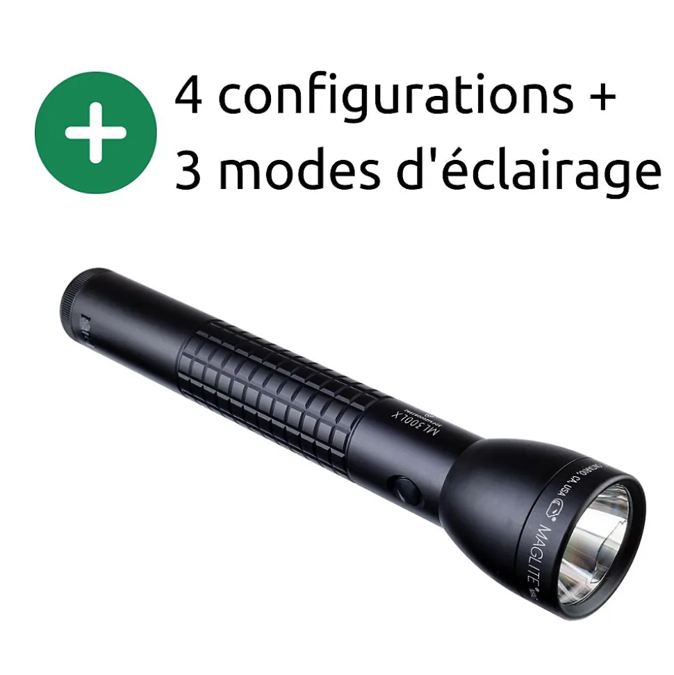 Maglite ML300LX Lampe torche LED 3x piles D - Noir