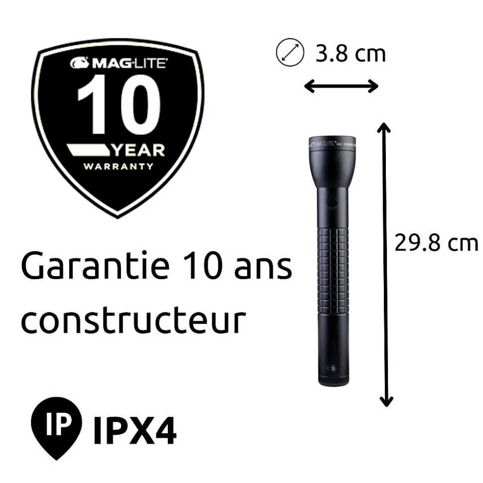 Maglite ML300LX Lampe torche LED 3x piles D - Noir