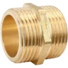 Mamelon laiton double Mâle 12/17 (3/8"), lot de 2