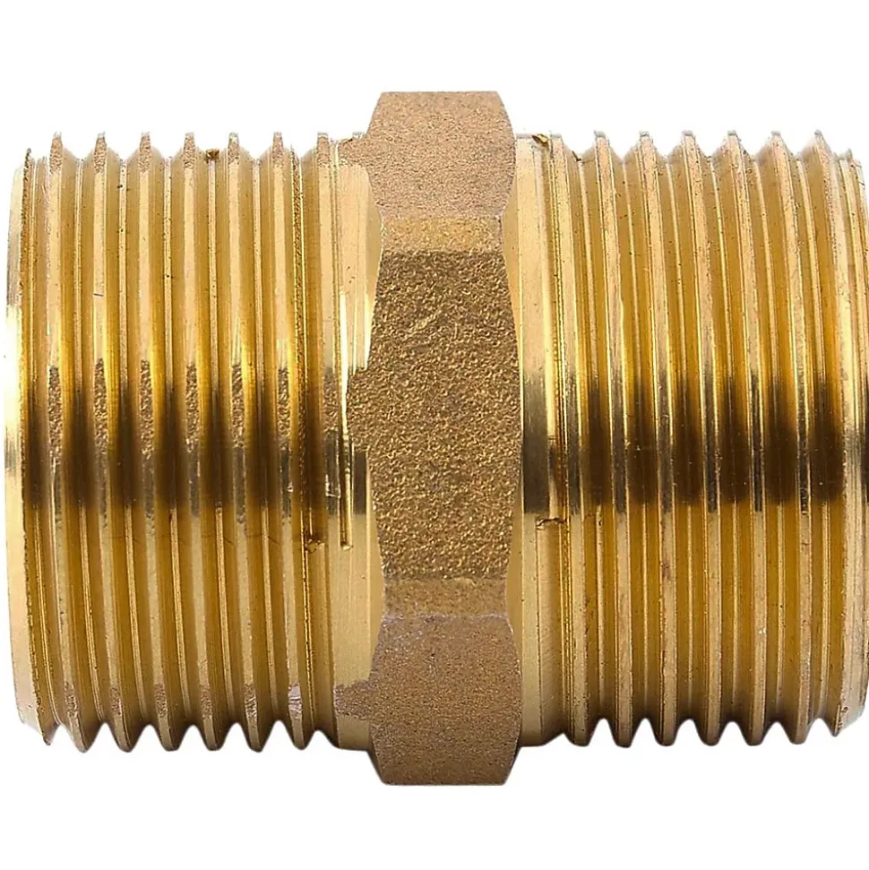 Mamelon laiton égal mâle mâle à visser diam 5/4" - à l'unité