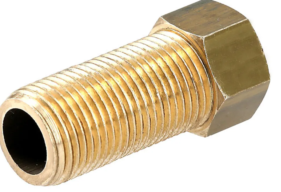 Mamelon long mâle femelle 40mm 15/21 laiton - GARIS - D04603B