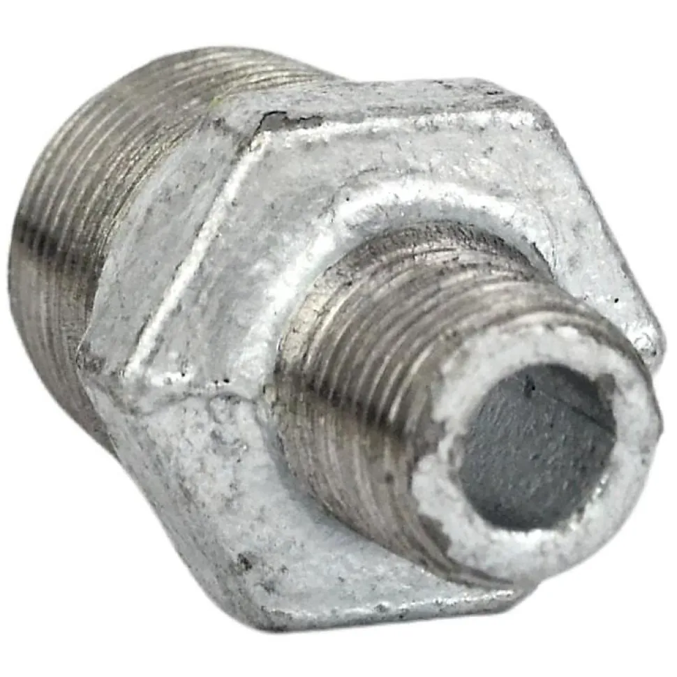 Mamelon réduit fonte galvanisée - 20x27mm (3/4'') - 12x17mm (3/8'')
