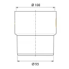 Manchette de raccordement Femelle 100 / Mâle 93mm Wirquin