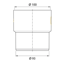 Manchette de raccordement Femelle 100 / Mâle 93mm Wirquin