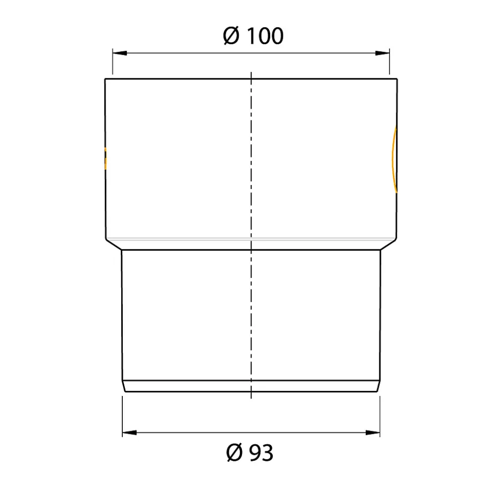 Manchette de raccordement Femelle 100 / Mâle 93mm Wirquin