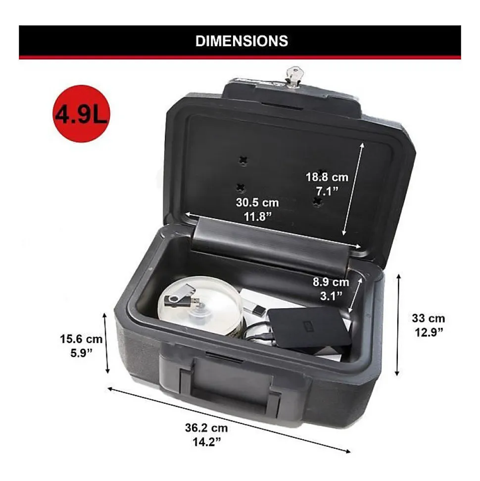 MASTER LOCK Malette de sécurité / Coffre fort - Anti feu et étanche - Format S - 4,9L