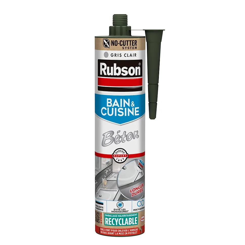 Mastic bain et cuisine Rubson béton 280ml