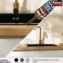 Mastic bain et cuisine Rubson béton 280ml