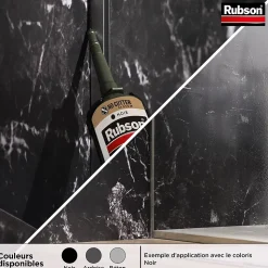 Mastic bain et cuisine Rubson noir 280ml