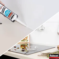 Mastic bain et cuisine Rubson blanc 2x280ml