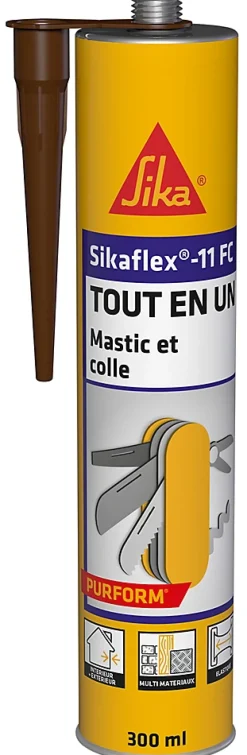 Mastic colle tout en un Sikaflex 11FC, Marron