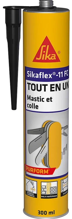 Mastic colle tout en un Sikaflex 11FC, Noir