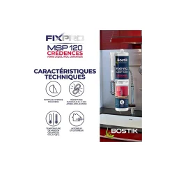 Mastic de fixation crédence Bostik Fixpro MSP 120 290ml