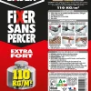 Mastic de Fixation Sader Fixer Sans Percer Extra Fort Lot de 2 Cartouches 310 ml + 1 Gratuite