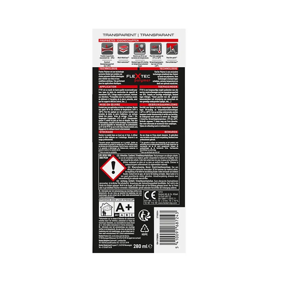 Mastic FT101 Rubson transparent 280ml