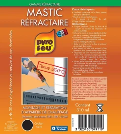 Mastic réfractaire en cartouche de 310 ml