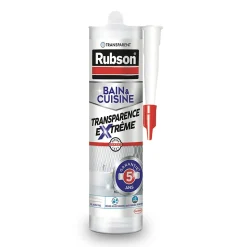 Mastic Rubson Bain&Cuisine Expert Anti-moisissures transparent cartouche 280ml