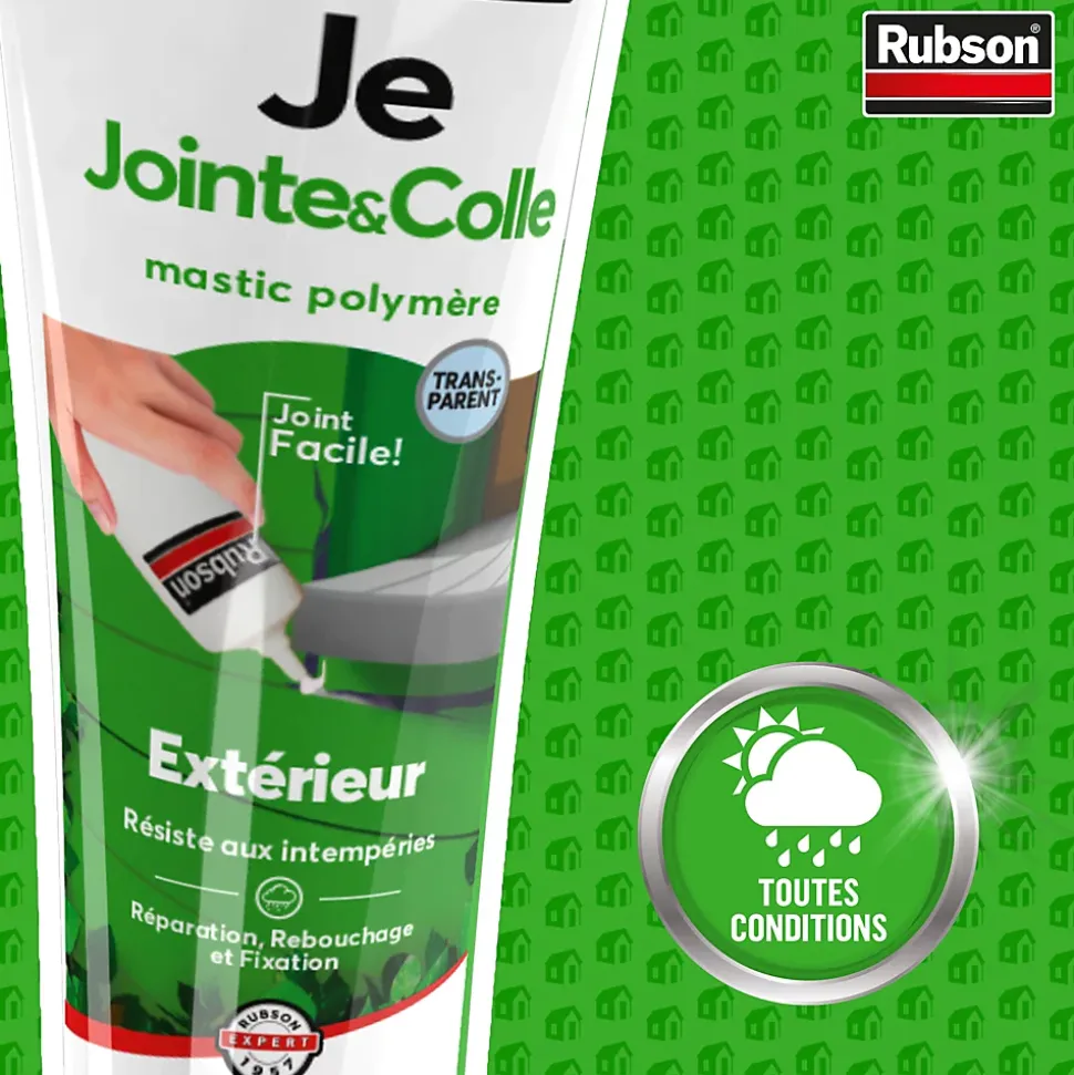 Mastic Rubson Fixation Je Jointe&Colle transparent tube 50ml
