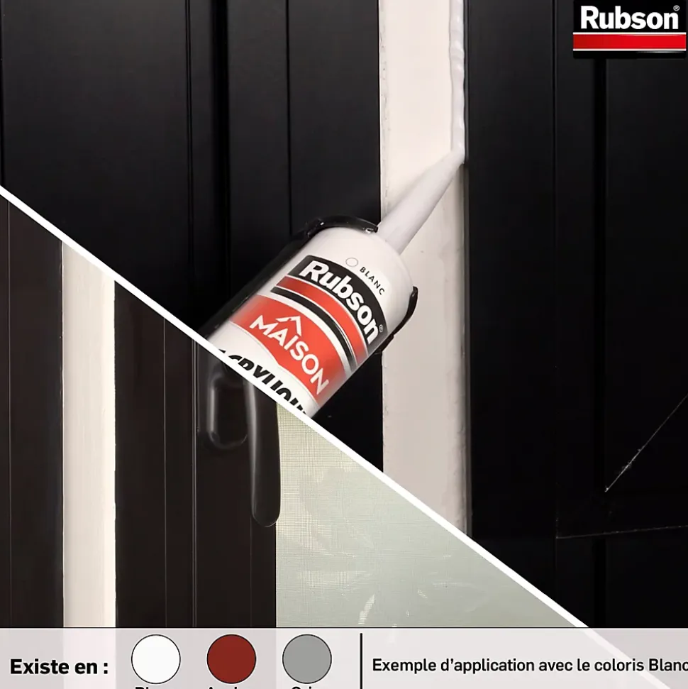 Mastic Rubson Maison Acrylique Murs-Fenêtres blanc cartouche 280ml vendu par 3 pièces