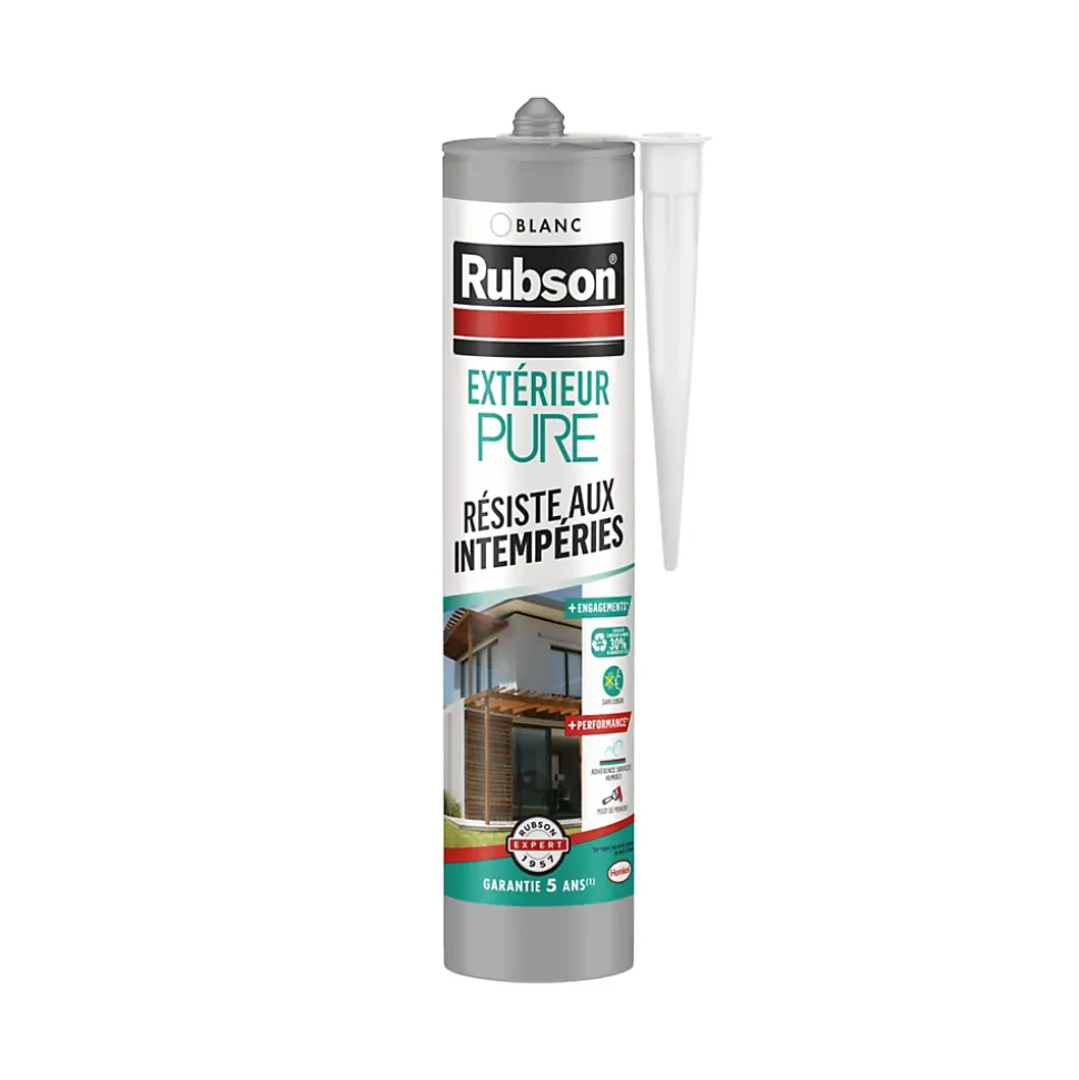 Mastic Rubson Pure Extérieur blanc cartouche 280ml